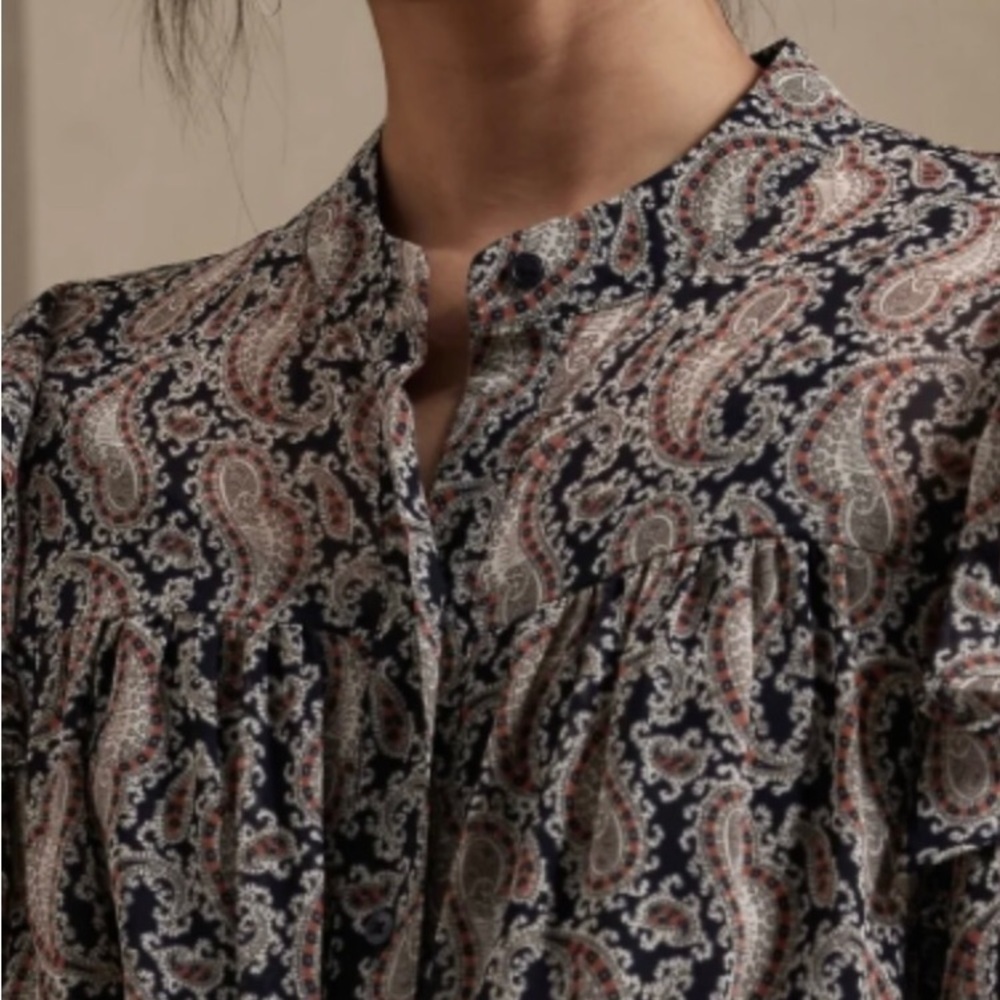 Banana Republic Flutter Midi Shirtdress / Size SP / - Picture 2 of 16